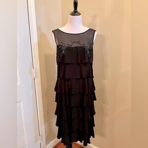 Patra Black Vintage beaded cocktail dress Size 10